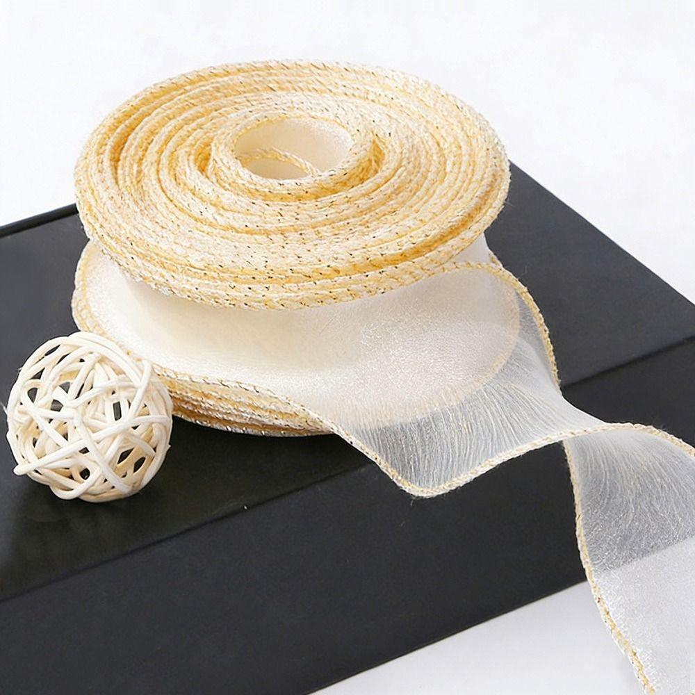 1 Stück 10 Yards Fischschwanz-Garnbänder 2,5 cm Wellenkante Gefaltet Geschenke Verpackungsmaterial Geschenkpapier Sträuße Chiffonband