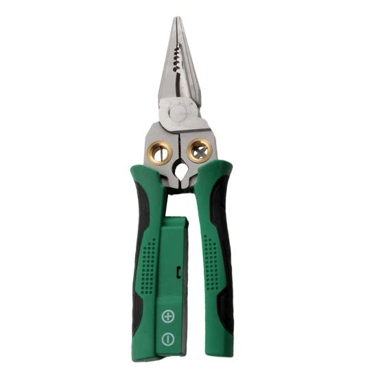 8-in-1 Wire Stripper with Voltage Tester Non-Slip Handle Ergonomic Design Multi-function Electric Wire Cutter Cable Stripping Tool