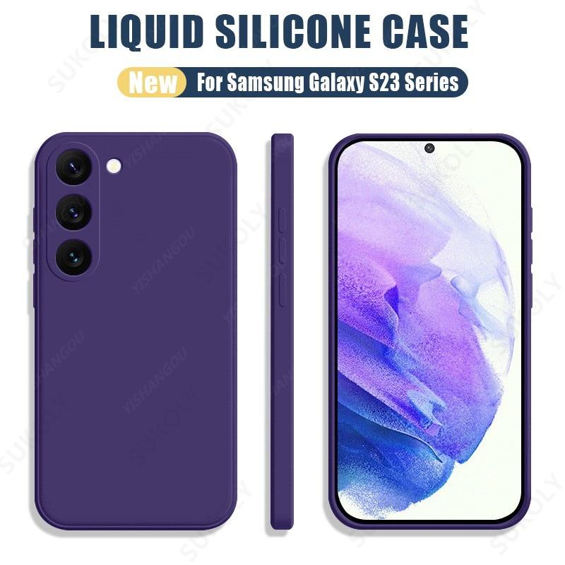 For Samsung Galaxy S25 Edge S26 S25 S23 S24 Ultra S24 S25 FE A57 A17 A56 A55 A36 A16 5G Liquid Silicone Soft Case Phone Cover