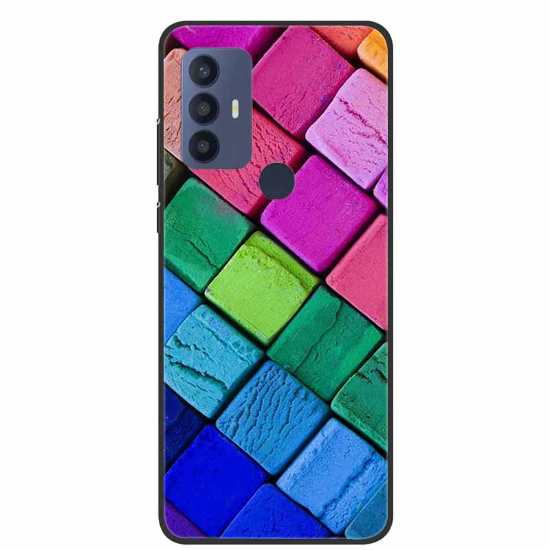 For TCL 30 SE Case Soft Silicone Marble TPU Black Cover for TCL 305 306 30SE 6.52'' Phone Back Cases for TCL30SE 6165H Coque New