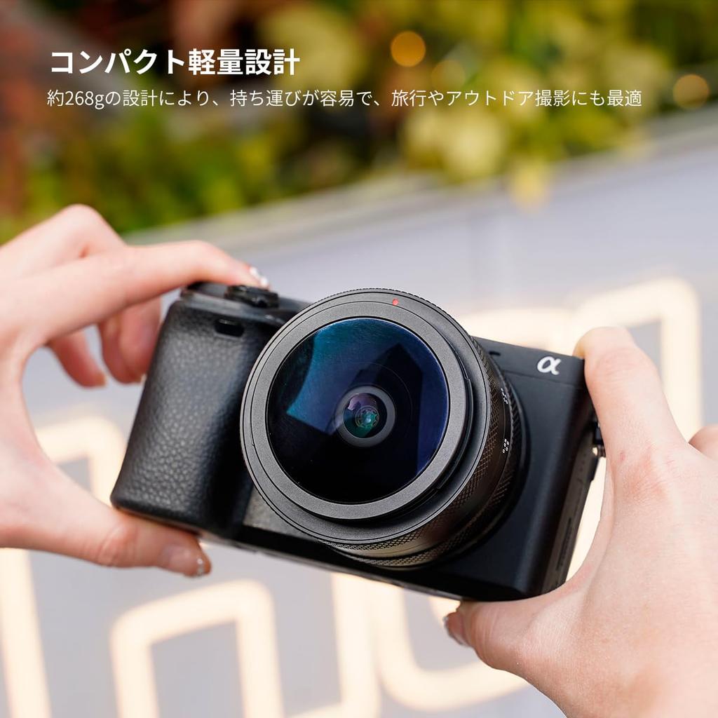 AstrHori Circular Fisheye Micro Four MF Single Large Black 6.5mm F2.0 Lens, 192° Ultra-Wide Angle, APS-C Compatible, Thirds, (Manual Focus), Focus,