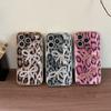 Large window personalized leopard print rhinestone bow for iPhone16Pro max Apple 17 mobile phone case 15/14