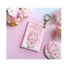 BTS BT21 Official Minini PU Leather Patch Card Holder CHEERY BLOSSOM Authentic