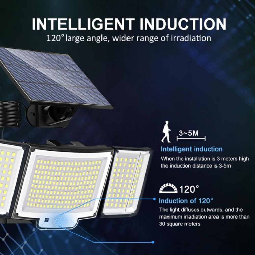 New 328 LED Solar Wall Lamp Outdoor 228 LED Street Lamp IP65 Waterproof Spotlight Motion Sensor Solar 3-mode Wall Lamp Garden Outdoor Decoration