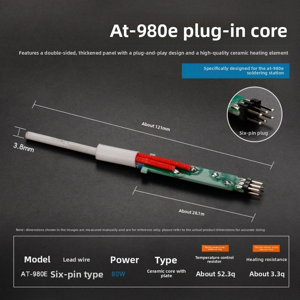 New 50W 24V 936 Heating Element High-frequency 969A 203H High-power Ceramic Heater Core 4-wire Adapter Heating Wire Tool