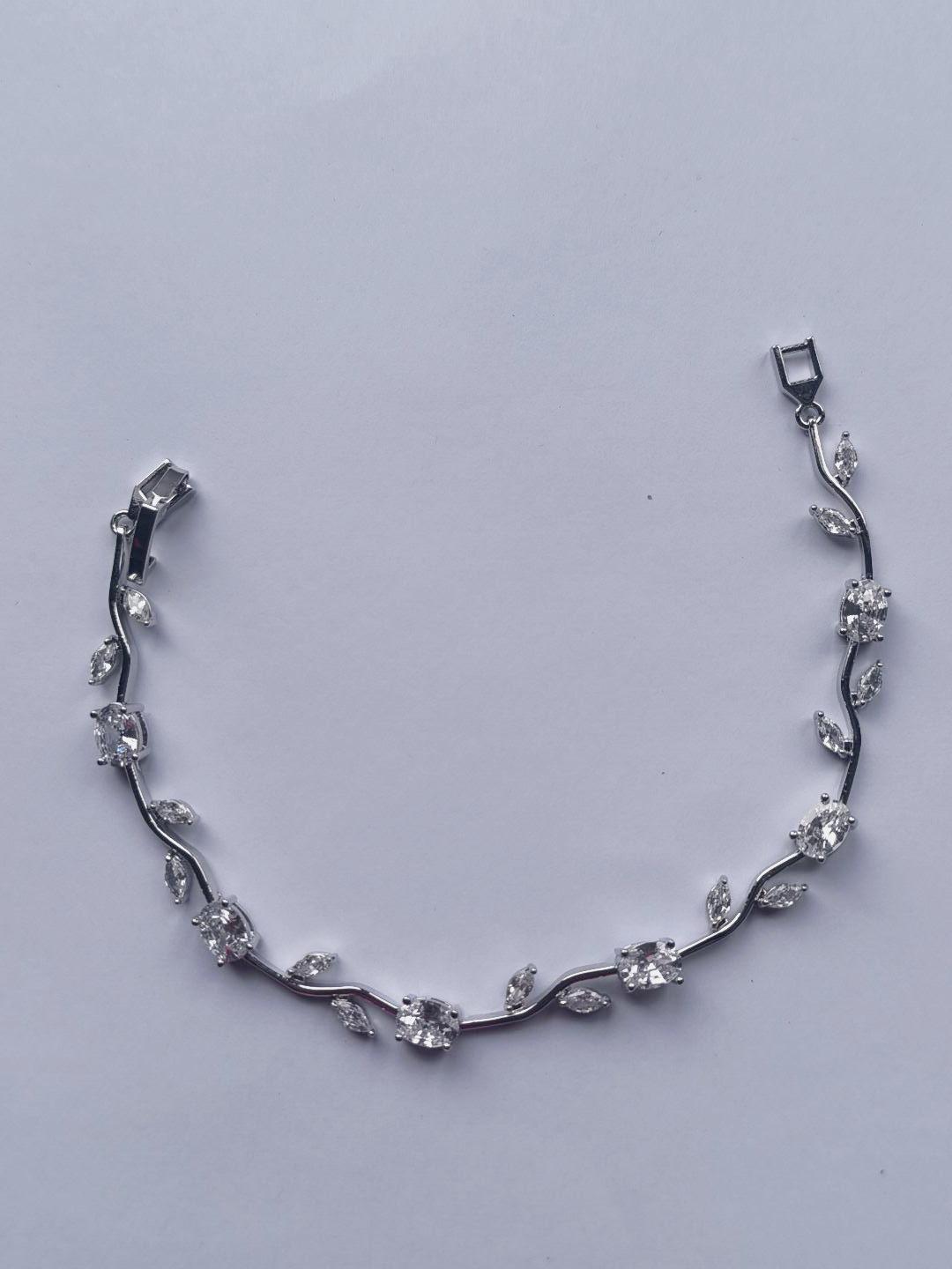

Pure Adjustable High Quality Sparkling Cubic Zirconia Tennis Bracelet Bridal Jewelry Set
