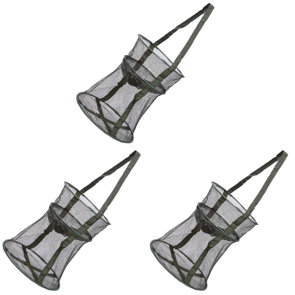 Mesh Fishing Cage Portable Fishing Net Round Folding Fish Net Collapsible Fish Trap Fishing Cast Net for Crab Fish