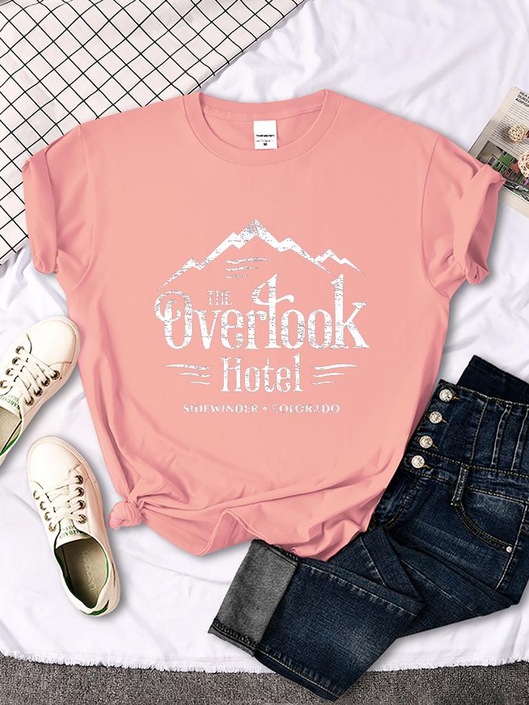 Das Overlook Hotel The Shining Y2K-Stil Damen-T-Shirt Cooles Mode-Top Atmungsaktive Freizeitkleidung Sommer All-Match Damen-Tee