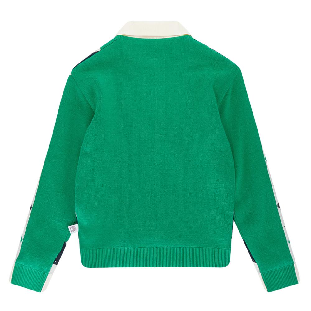 MARTINE GOLF Argyle Collar Sweater_Green