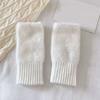Warm Insulation Fingerless Gloves Solid Color Plush Gloves  Winter Women's Wear Accessory