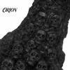 Halloween Night Light Skeleton Witch Resin Figurine, LED Up Gothic Statue, Spooky Decor for Bedroom Dark Fantasy Ornament Desk, Shelf, Mantel