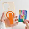 Slim PC Clear Matte Card Slot Shockproof Case for Samsung Galaxy S26 S25 S24 Plus Ultra Grip Holder For Magsafe Magnetic Cover