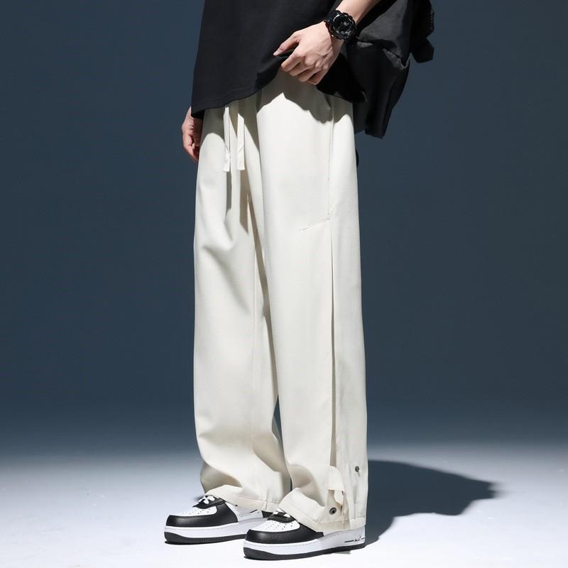 

Новые летние спортивные брюки, мужские свободные брюки из ледяного шелка, молодежные повседневные брюки с широкими штанинами 4XL белый