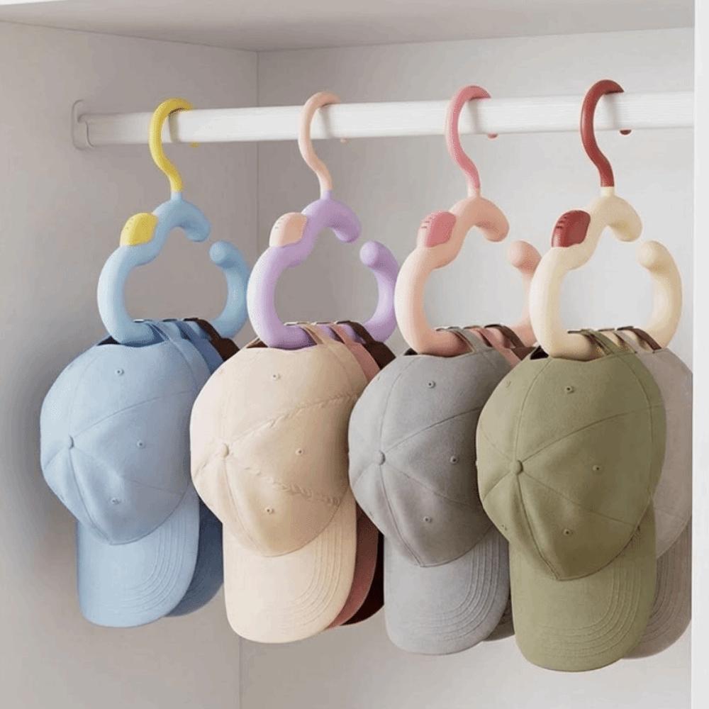 2PCS Dopamine Scarf Tie Hanger Colorful Bag Hanging Rack Space Saving Hat Storage Hanger Home Use