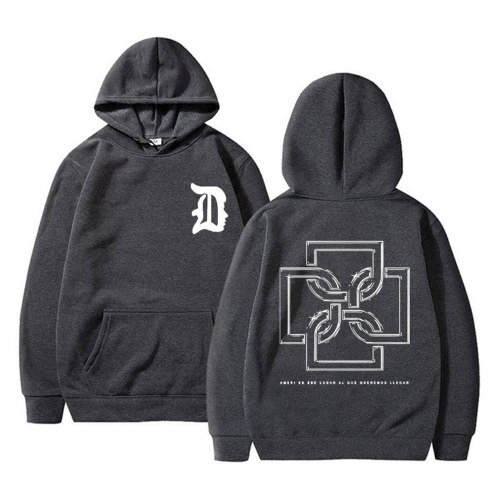 Rap Album Print Hooded Sweatshirt Unisex Casual Sweater Men's and Women's Popular Hooded Sweatshirt Fashionable Hip-hop Plus Size Streetwear