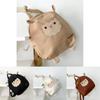 Cute Cartoon Lamb Canvas Backpack For Kindergarten Girls Breathable Lightweight School Bag
