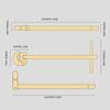 Adjustable T Shaped Wrench for Bathroom and Kitchen Use Flat Design Tight Space Ergonomic Handle Sturdy Steel Construction