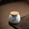 Chinese Style Under Glaze Color Hand-painted Blue and White Tea Jar Small Sealed Jar Tea Food Storage Decoration