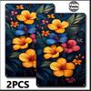2D Flat, 2 Tropical Vintage Tin Paintings - Nostalgic Metal Art Wall Hangings to Decorate Homes, Cafes And Studios | Waterproof