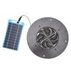 Solarbetriebener Abluftventilator Rund 5W Tragbarer Solarpanel-betriebener Ventilator Leise für Hühnerställe Gewächshäuser Schuppen Tierhäuser Blau