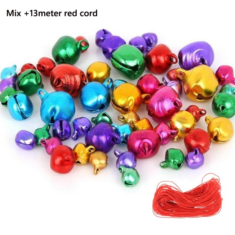 

25-200 шт., алюминиевые бусины Jingle Bells, маленькие, для украшения праздничной вечеринки/украшения рождественской елки/аксессуаров для поделок своими руками 14mm x25pcs