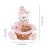 Candy Basket Container Snowman Shape for Table Centerpiece Book Shelf