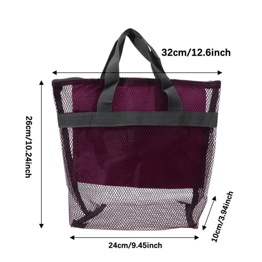Mesh Shower Storage Bag Toiletry Bag Portable Wash Package Reusable Cosmetic Pouch Shower Organizer for Bathroom Dorms Beach Camping