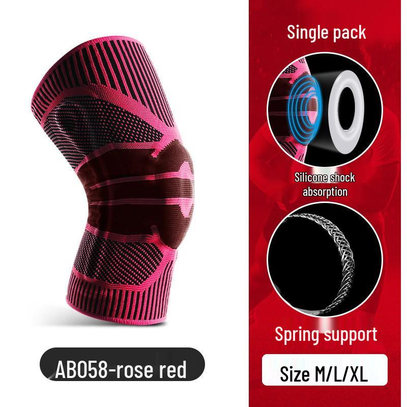 Breathable Silicone Spring Compression Knee Pads for Outdoor Sports & Activities