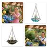 Cascading Hanging Bird Bath Fountain Solar Hanging Bird Feeder With Waterfall Effect For Backyard And Garden