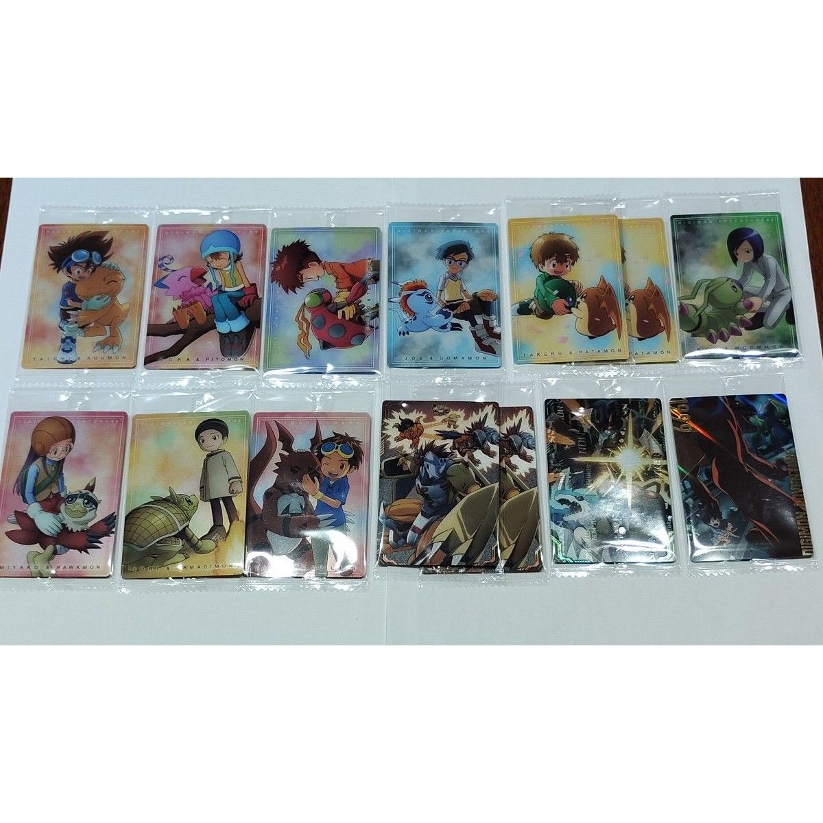 Used New, unopened Digimon Visual Art Collection Card Wafers 12 types 14 pieces set Metallic placards Secret included