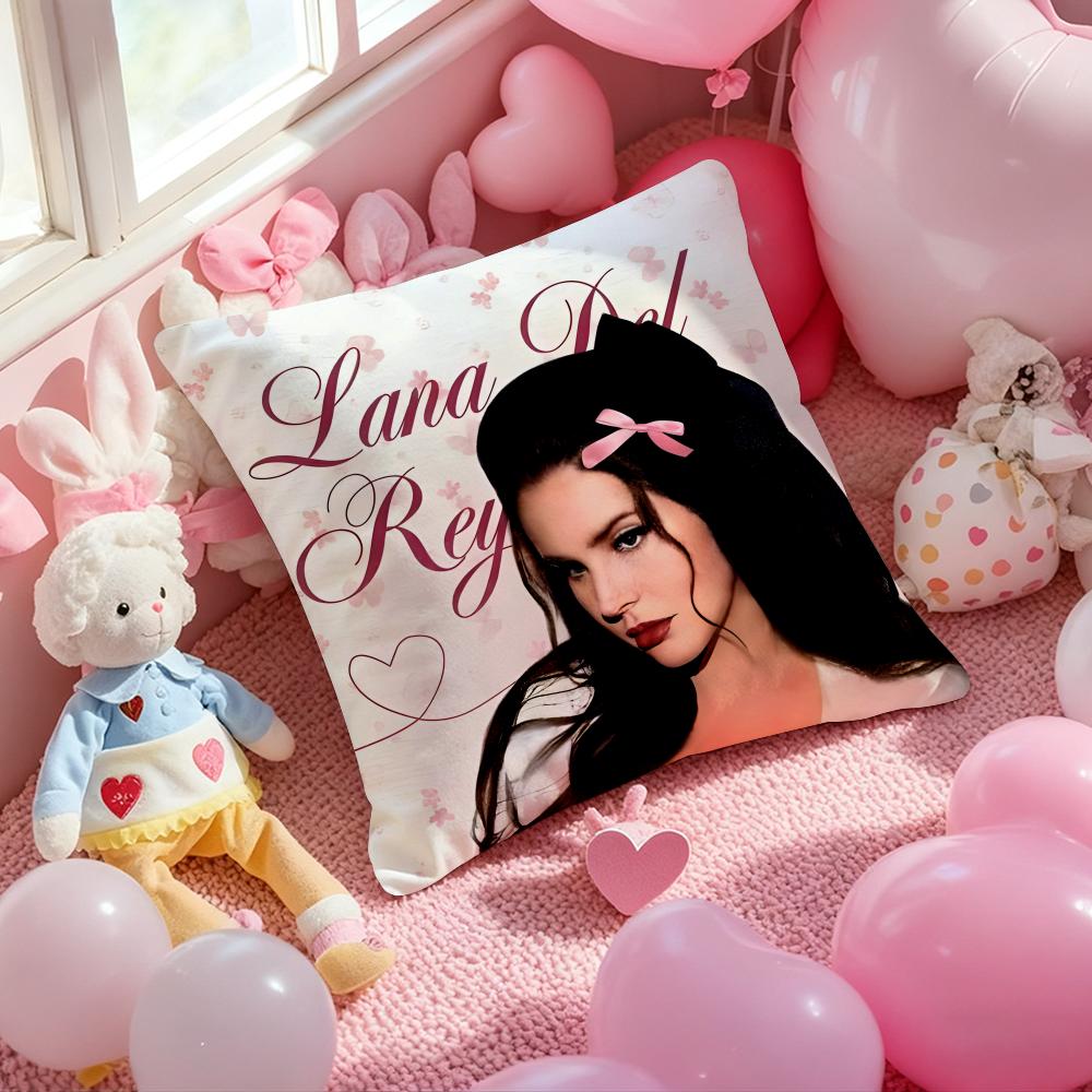 L-Lana D-Del R-Rey Heißer Sänger Kissenbezug Musterbedrucktes Kissenbezug für Wohnzimmer Sofakissenbezug & Schlafzimmerdekoration