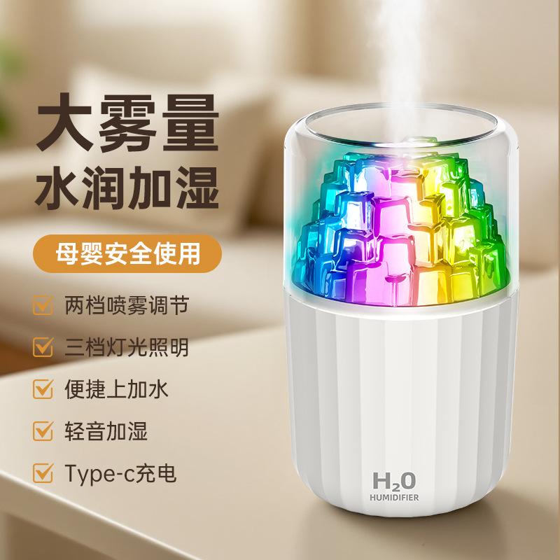 New mini humidifier, creative and colorful ambient light humidifier, silent home desktop humidifier