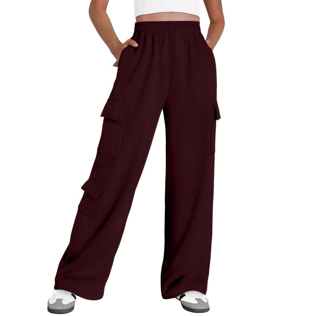 Womens Cargo Sweatpants Wide Leg Pants Baggy Joggers With Pockets
