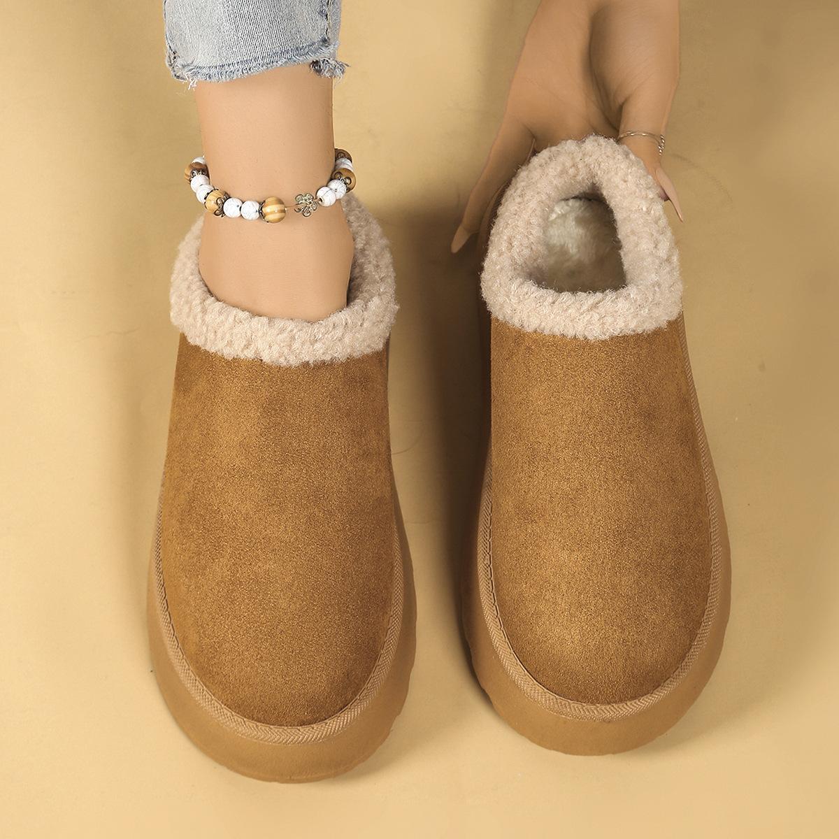 

Baotou Mao Mao shoes women s new winter wear high-end cotton shoes plush warm snow boots winter cotton shoes 44 верблюд