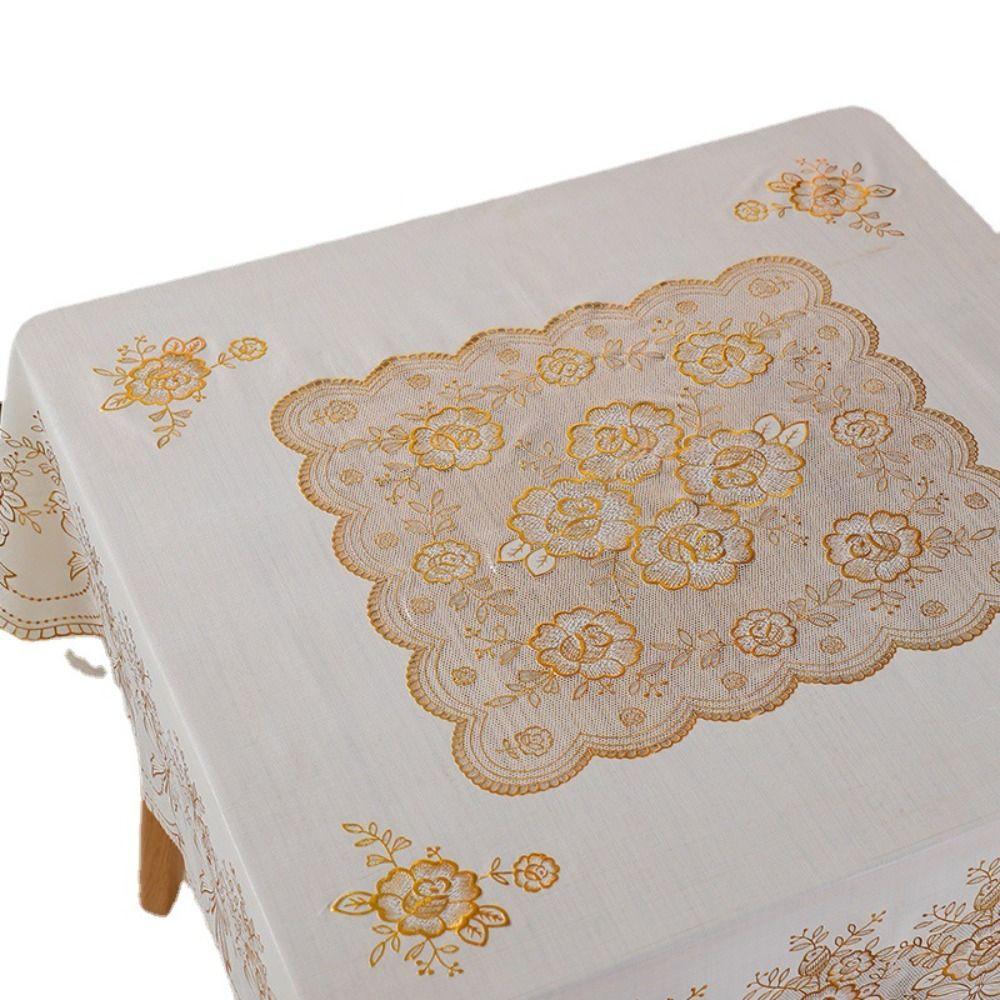 Oil Resistant Square Tablecloth Waterproof Table Mat Printed Table Cover  Tea Table