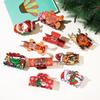 Festive Hair Clip Set: Snowman, Gingerbread Man, Santa, and Cartoon Shark Clips