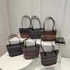 Ethnic Style Tote Bag For Women Large Capacity Summer Fashion With Zipper Closure For Daily Use
