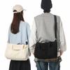 Canvas Bag Women's Crossbody Bag Men's Lightweight Commuting Shoulder Bag Large Capacity Student Class Bag