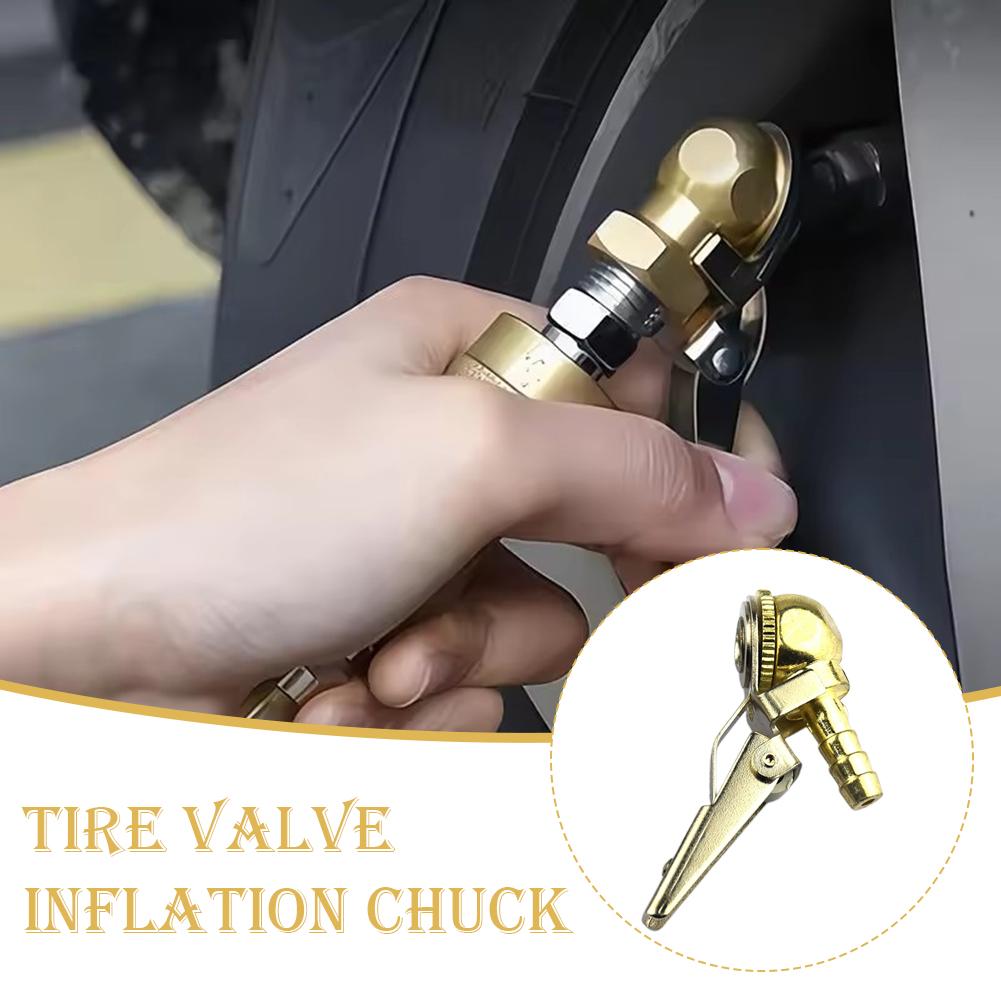 NEW Tire Air Chuck Inflator With Valve Stem Air Pump Tools Connector Chuck Truck Inflator Clip Repair Auto Valve Tyre W2G8