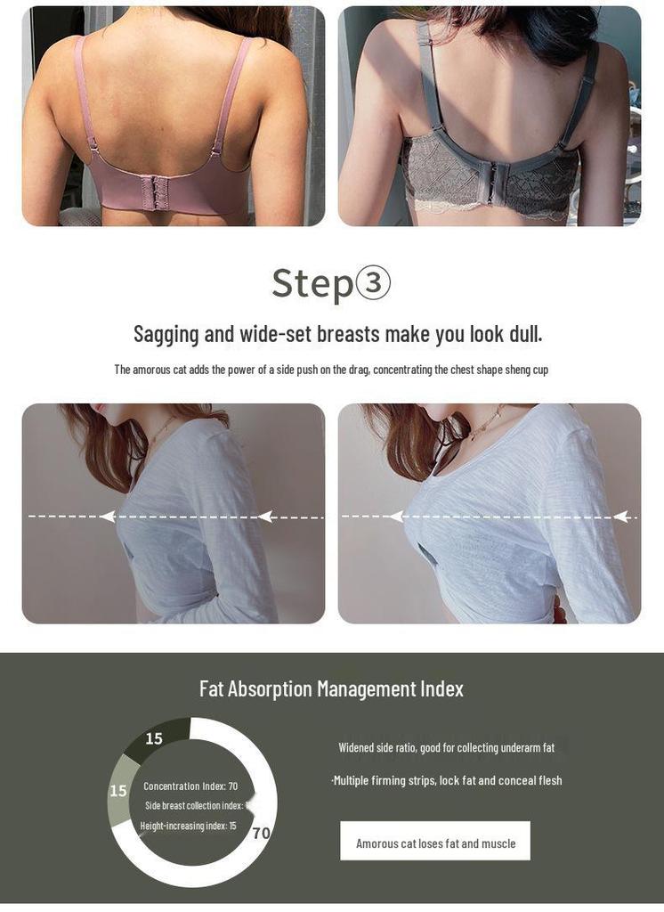 Japanese Style Wire-Free Push-Up Bra: Sexy, Comfortable, Anti-Sag, Adjustable, Seamless, Beautiful Back Design for Small Busts