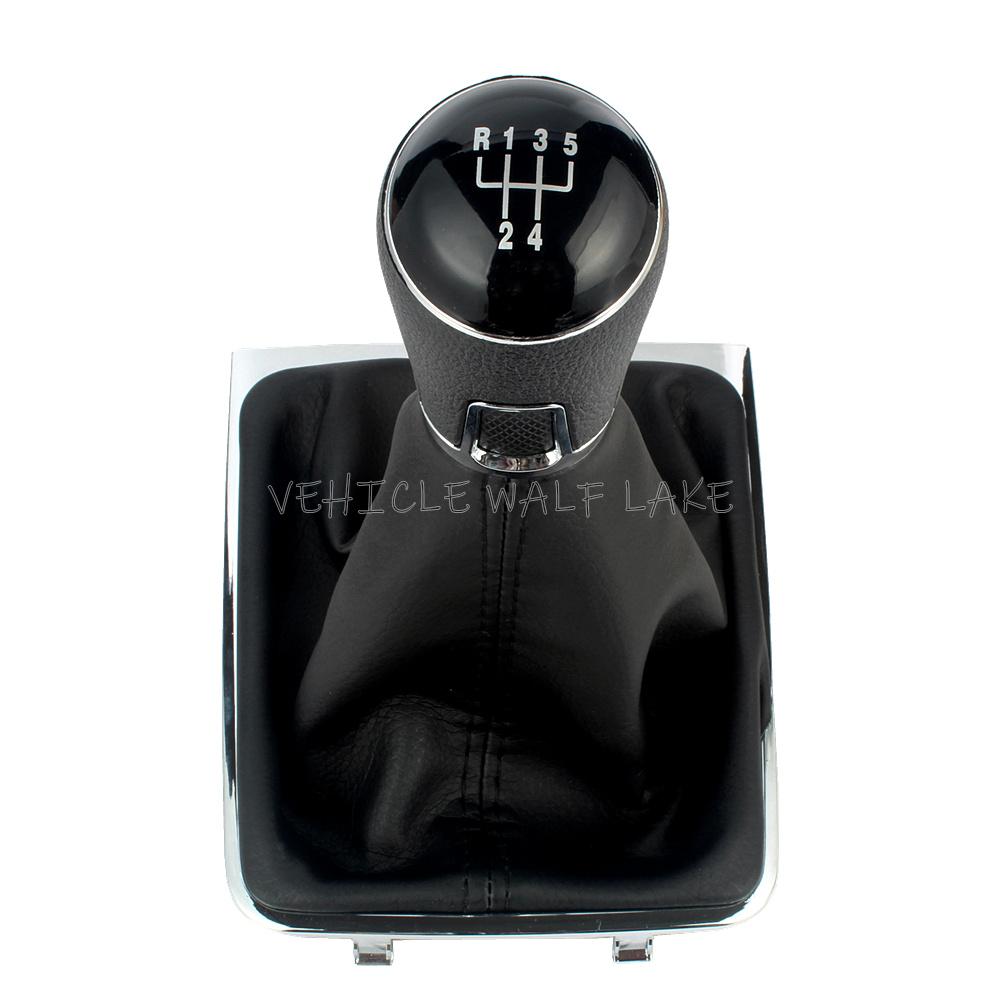 For VW Passat B7 2011 2012 2013 2014 2015 Car-Styling 5 / 6 Speed Gear Stick Lever Shift Knob With PU Leather Boot