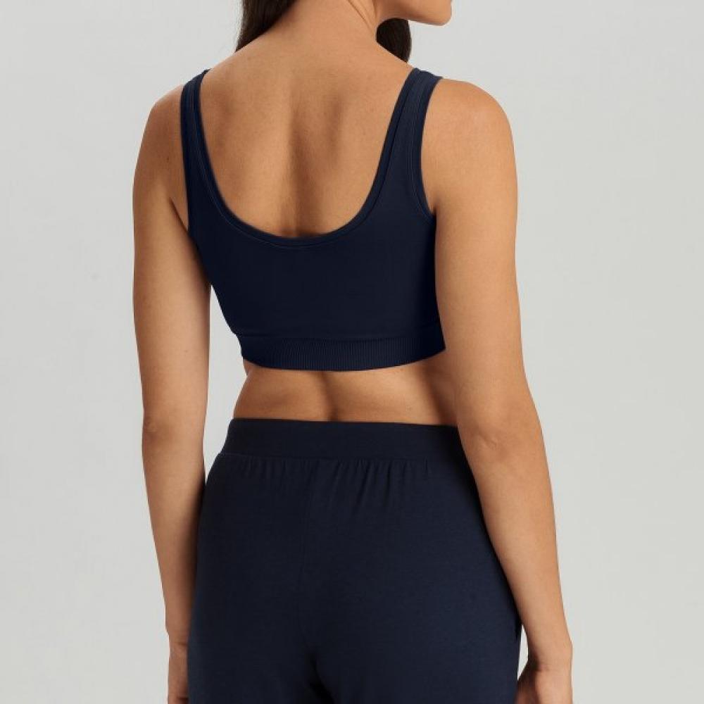 Hanro Touch Feeling Crop Top Pad  71806 Deep Navy 