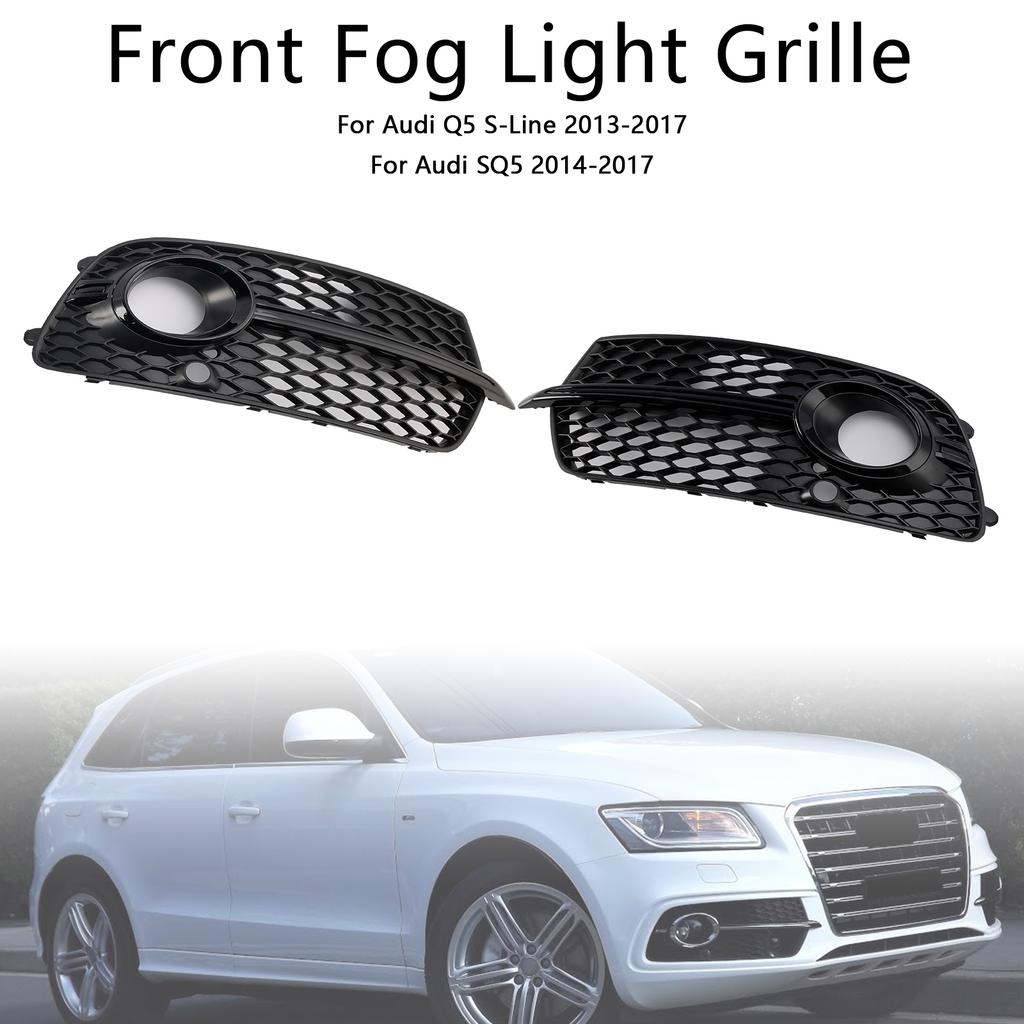Främre stötfångare Dimljusgaller 8R0807682N 8R0807681S Passar Q5 S-Line SQ5 2013-2017 Svart