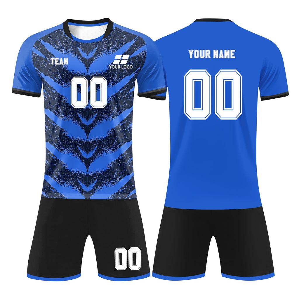 Set Maglia e Pantaloncini Atletici da Calcio per Uomo Uniforme Asciugatura Rapida per Allenamento di Calcio e Sport di Squadra