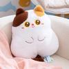 Cute Cat Plush Cushion Set White Siamese Black With Mismatched Star Pupil Eyes Soft Stuffed Feline Cuddly Charming Decor