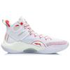New LiNing CJ 1 CJ 1 Wear Resistant Slip Resistant Cushioning Mid Top Performance Basketball Shoes White Red ABAR019-5