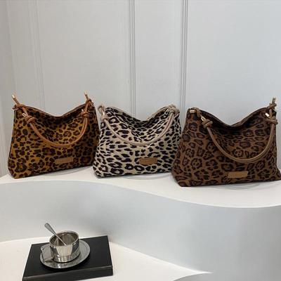 Herbst Winter Neu Große Kapazität Damen Taschen Mode Leopardenmuster Tote Premium Textur Vielseitig Pendeln Schulter Achseln MIT