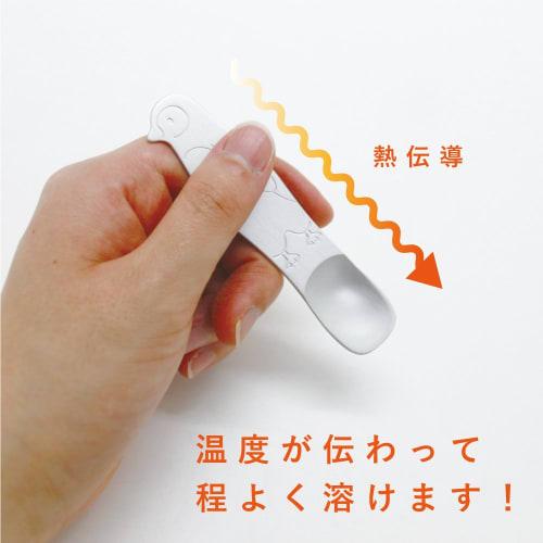 padou Ice Cream Spoon, Penguin SV, Made in Japan, Thermally Conductive, Swallow Design, Aluminum, Perfect for Ice Cream, Gift (H9.5 x 1.5cm)