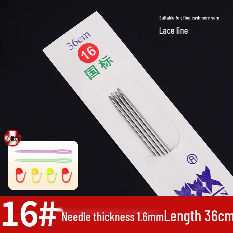 Sanyuan Stainless Steel Knitting Needles Set for Hand Knitting & Sweaters - Includes Circular & Yarn Needles Default
