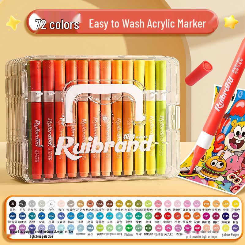 Non-Toxic Washable Watercolor Marker for Kids - Non-Bleed & Layerable